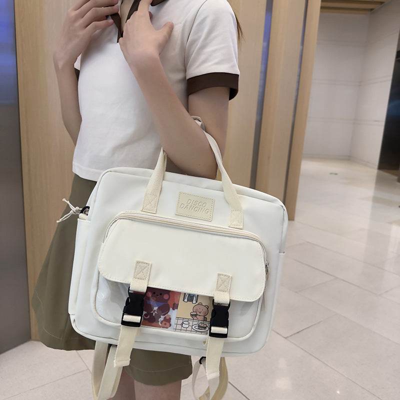 Lightweight College Soft Girl Tote Backpack Laptop Bag - EX-STOCK Canada
