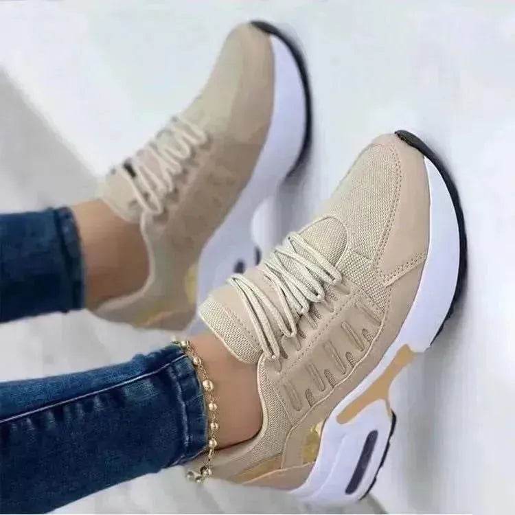 Lace Up Sneakers Women Wedge Heel Running Sports Sneakers Shoes for Women. - EX-STOCK Canada