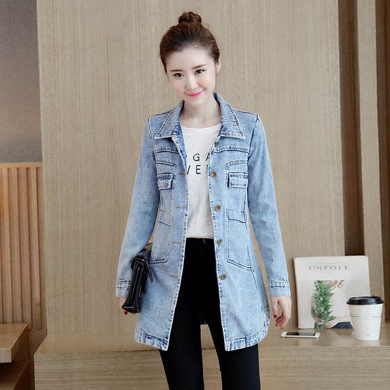 Women Denim Jacket Slim Mid Length EX-STOCK Canada