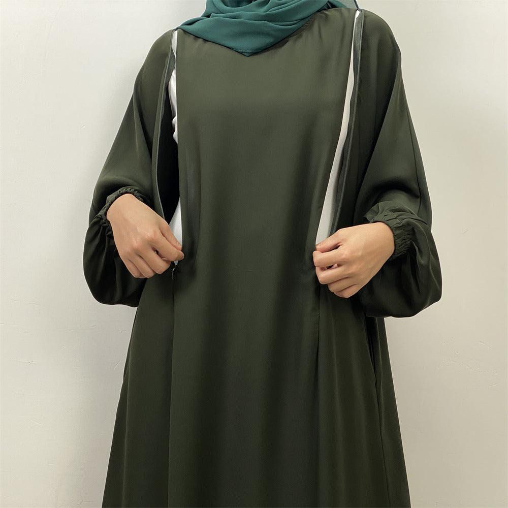 Abbigliamento da infermiera alla moda Muslim Vestito a maniche lunghe a taglio slim - EX-STOCK Canada