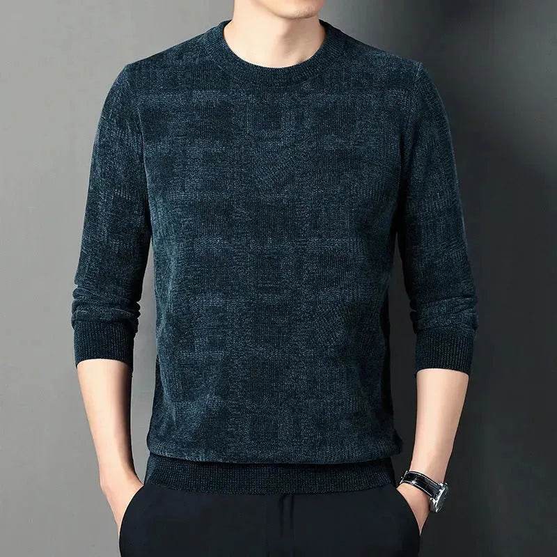 Winter Fleece-lined Chenille Pullover Sweater For Men - EX-STOCK Canada