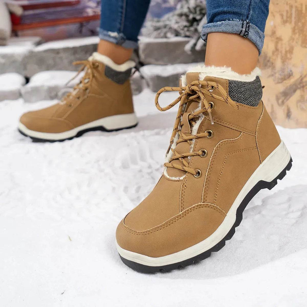 Outdoor Women's Warm Non-slip Short Tube Suede Dr Martens Boots - EX-STOCK Canada