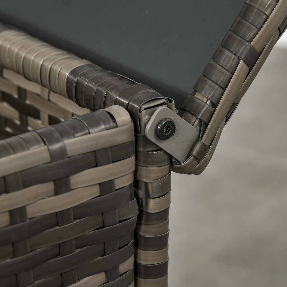 Set di mobili da patio a 3 pezzi, tavolo e sedie in PE rattan, grigioEX-STOCK Canada