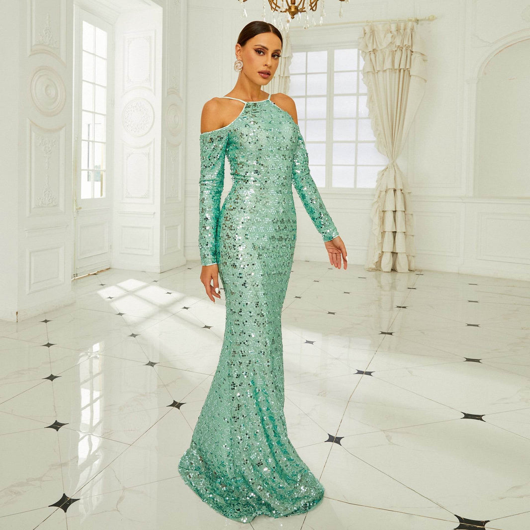 Banquet Sequined Sheath Formal Dress - EX-STOCK Canada