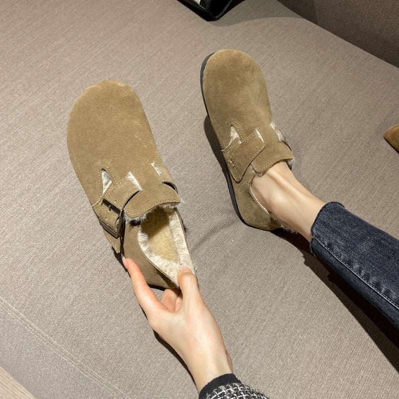Women's Plush Winter Shoes With Genuine Leather | EX-STOCK product gallery photo 1
