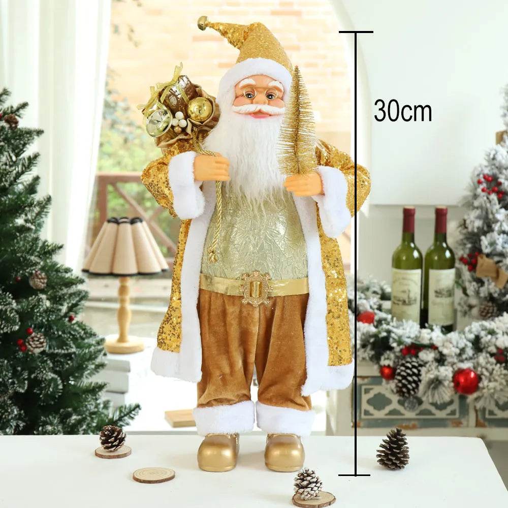 Christmas Decoration Supplies Fabric Santa Claus Doll Props Ornaments - EX-STOCK Canada