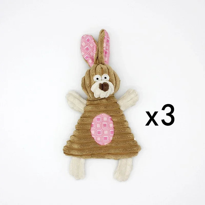 Pet Toy Donkey Shape Corduroy Chew Toy For Dogs Puppy Squeaker Squeaky Plush Bone Molar Dog Toy Pet Training Dog EX-STOCK Canada