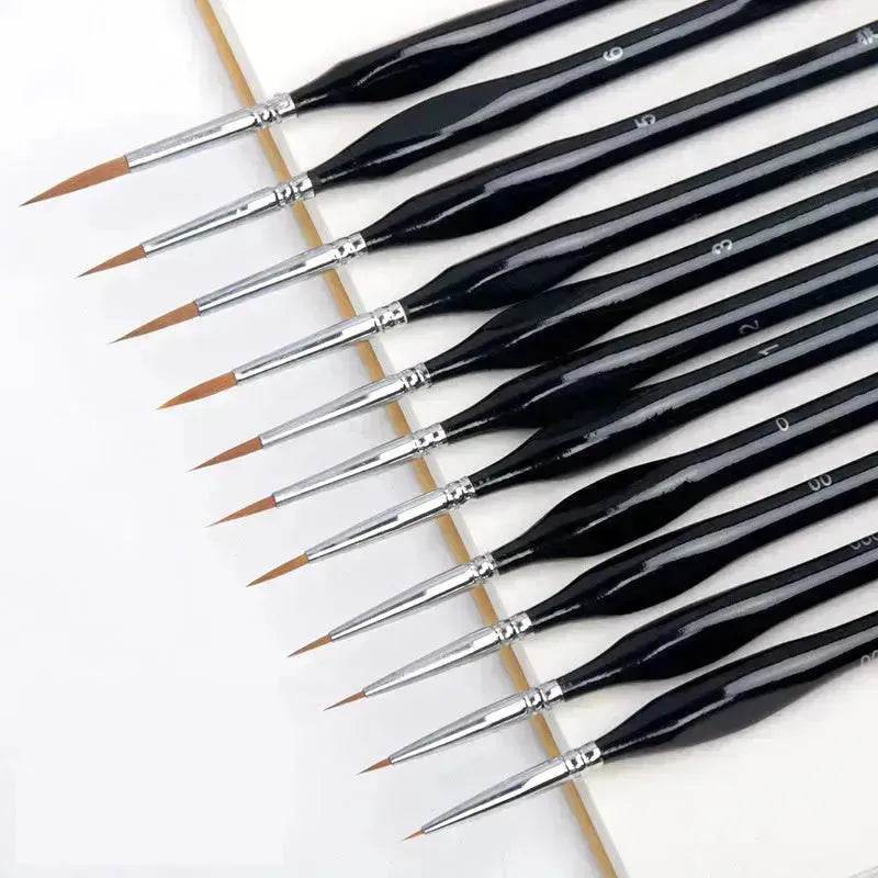 Gouache Oil Painting Watercolor Hand-painted Crochet Pen Paint Brush Miniature and Micro Detail Paint Brush, Triangular Grip Handles Art Brushes For Acrylic Painting - EX-STOCK Canada