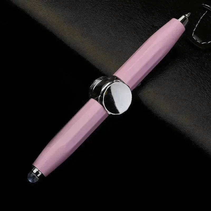 Creative Multi-Function LED Pen Spinning Decompression Gyro Metal Ballpoint Pen Fashion Office School Supplies Writing Pens - EX-STOCK Canada