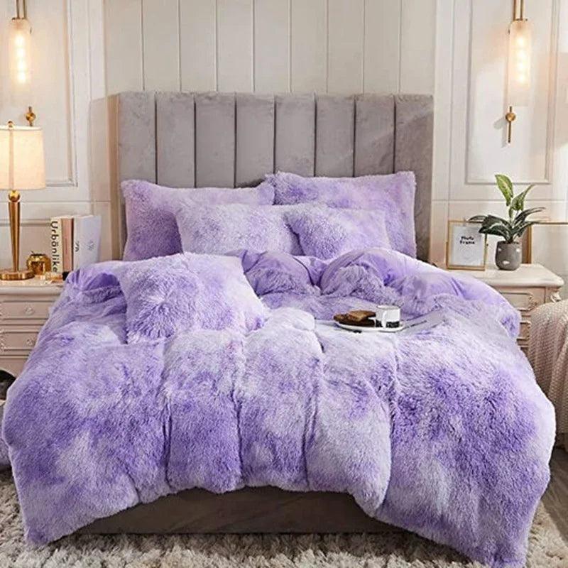 Mink Velvet Four Piece Set Long Plush Crystal Velvet Duvet Cover EX-STOCK Canada
