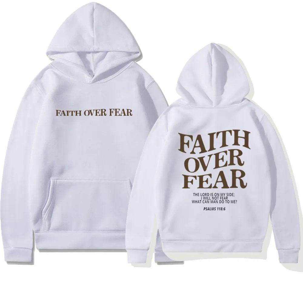 New Hoodie Faith Fear Men's And Women's Printed Sweatshirt - EX-STOCK Canada