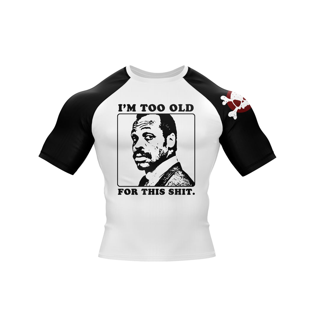 Men’s Short Sleeve MMA Compression Rash Guard – Funny Graphic BJJ Grappling Training Shirt