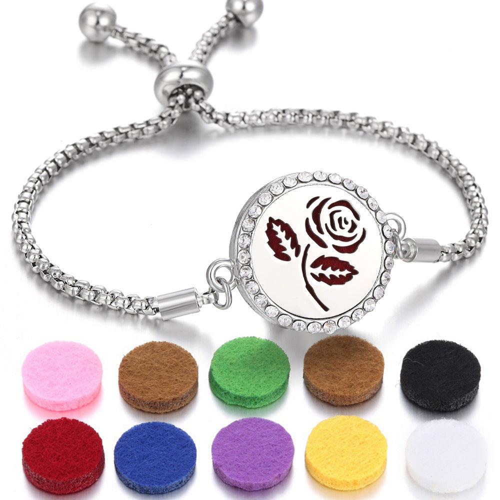 Bracelet d'aromathérapie kaléidoscope 2024 Nouveau Parfum Diffuseur d'huile essentielle Médaillon Bracelet Charms Bijoux diffuseur d'arôme pour femmes - EX-STOCK Canada
