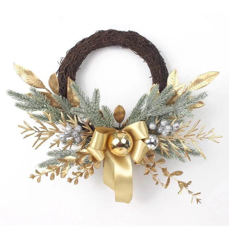 Golden Christmas Plastic Wire Garland Rattan Decorations - EX-STOCK Canada