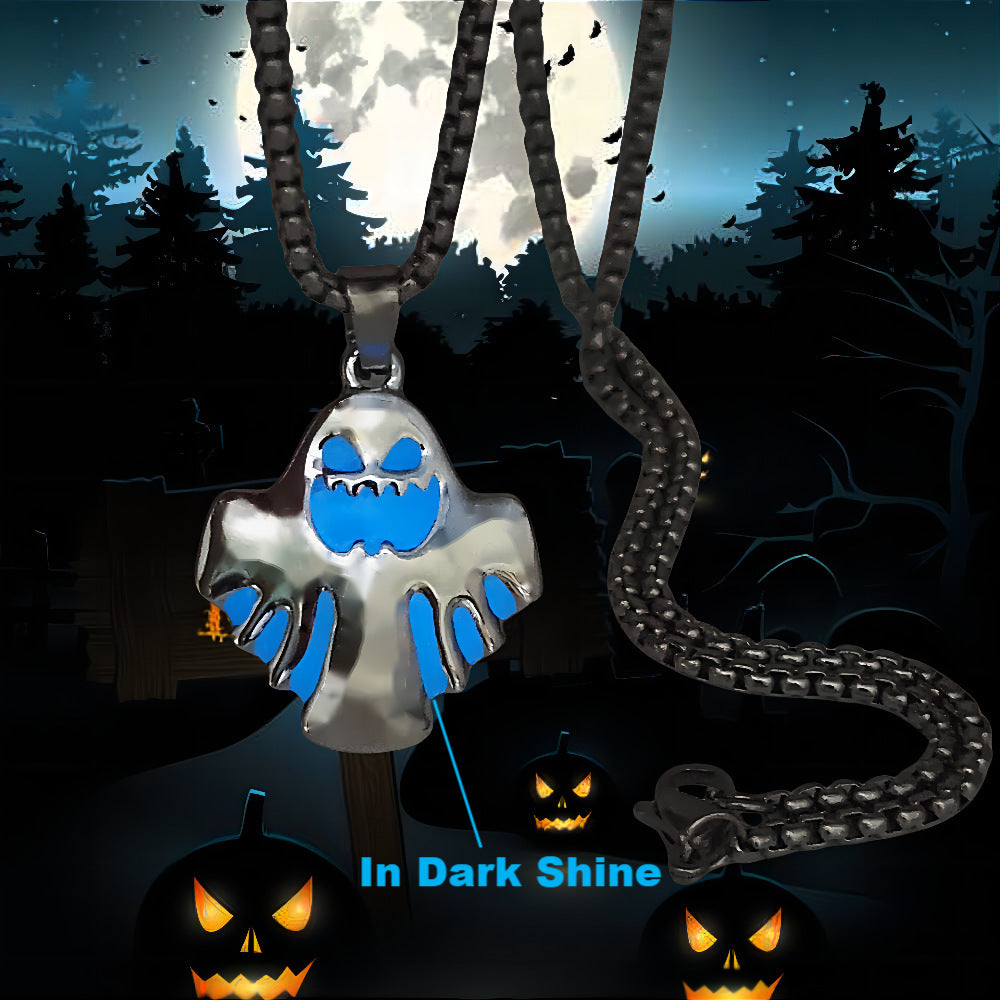 Luminous Ghost Pendant Halloween Necklace EX-STOCK