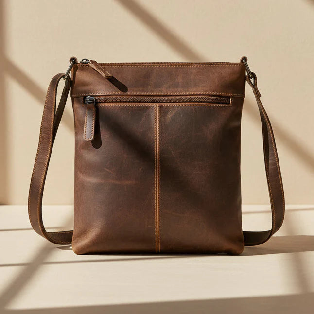 Greenwood Leather Cross Body Bag. Premium Full-Grain Leather Handbag with Multiple Pockets EX-STOCK Canada