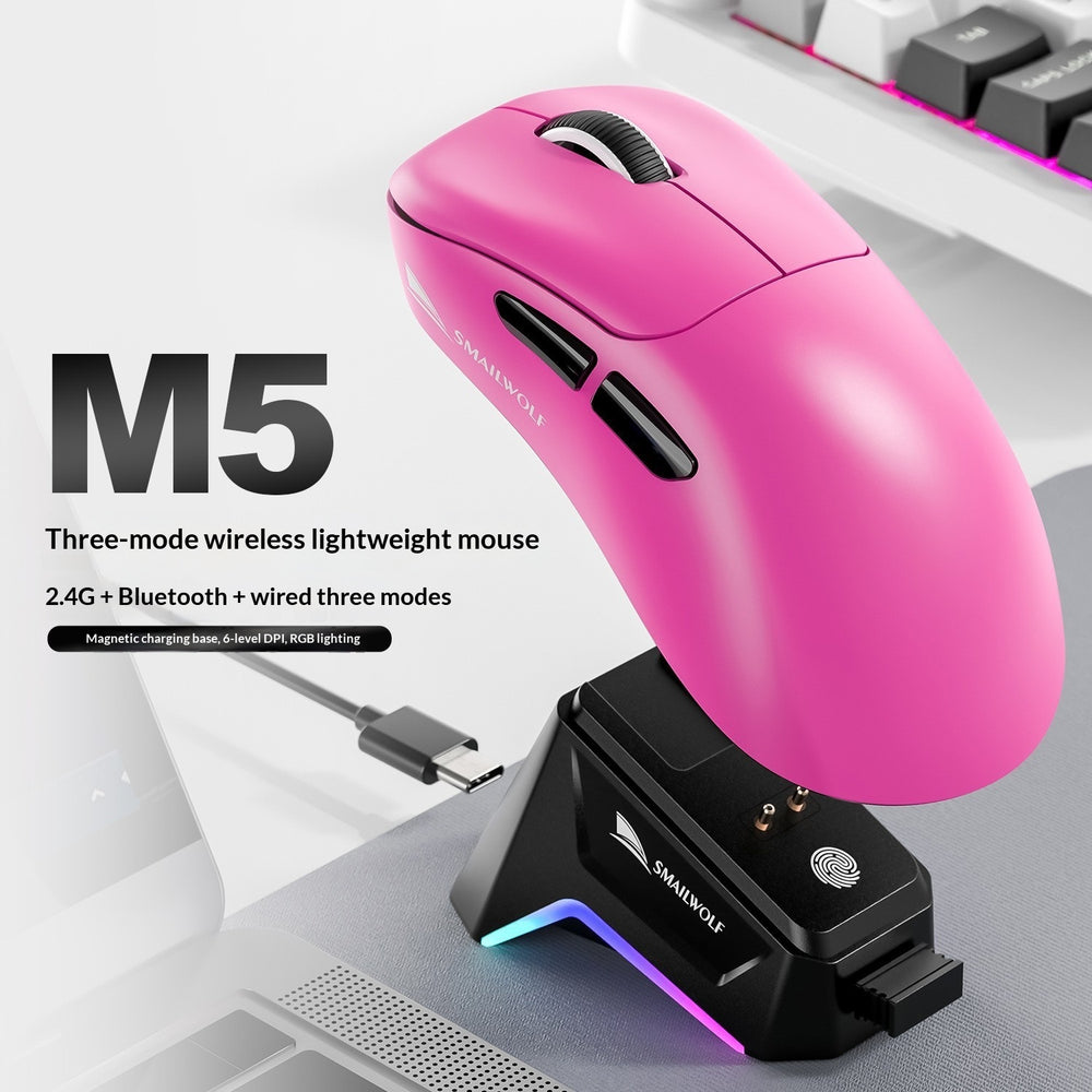 Smailwolf M5 Tri-Mode Wireless Mouse with Charging Dock