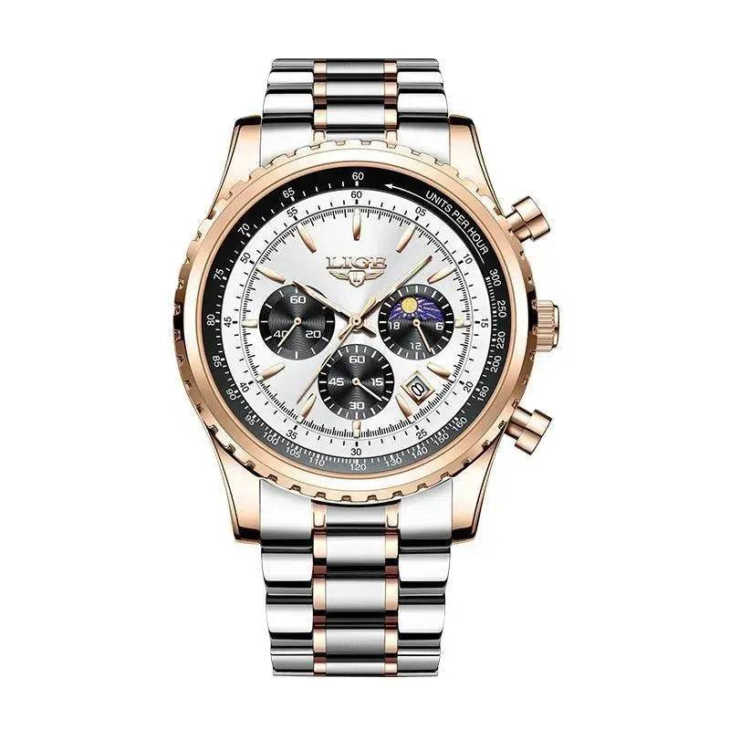 Men's Quartz Watch Business Watch Moon Phase Multifunctional - EX-STOCK Canada