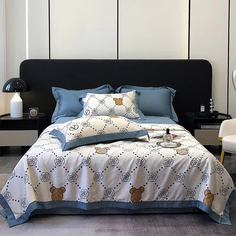 Tencel Summer Duvet Four-piece Washed Silk EX-STOCK Canada