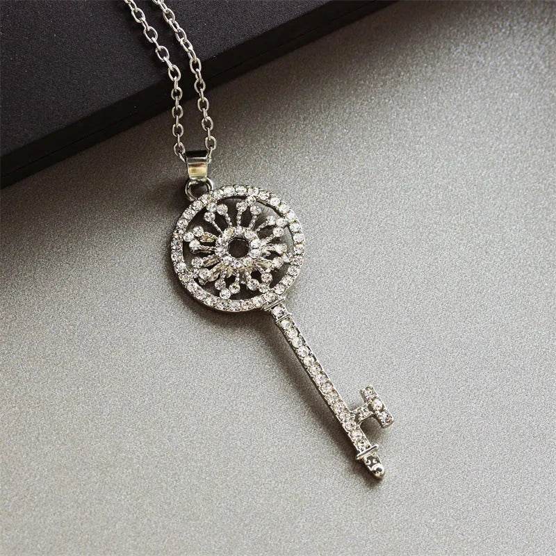 Diamond Garland Key Necklace For Women Reel Chain - EX-STOCK Canada