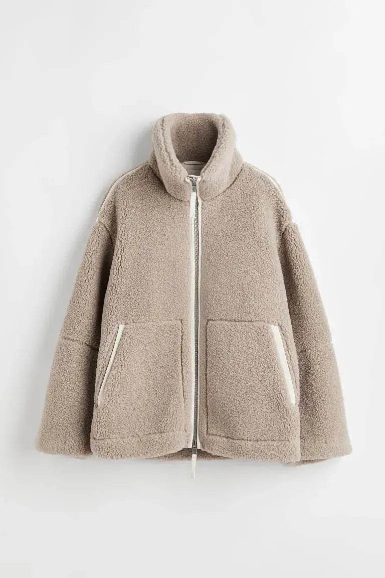 New Fashion Loose Anti-cashmere Hooded Zipper Huge Fleece Winter Jacket - EX-STOCK Canada