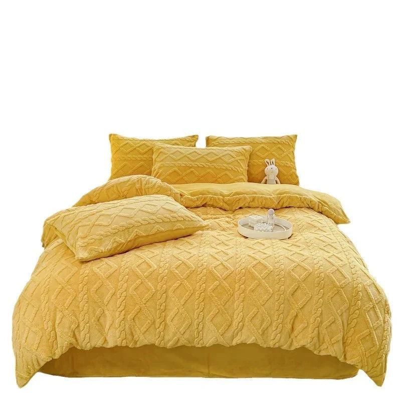 Winter Thickened Tailian Milk Fiber Soft Thermal Duvet Cover Sheets EX-STOCK Canada