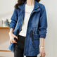 Fashion formal fitted Zip up Denim Jacket Women - EX-STOCK Canada