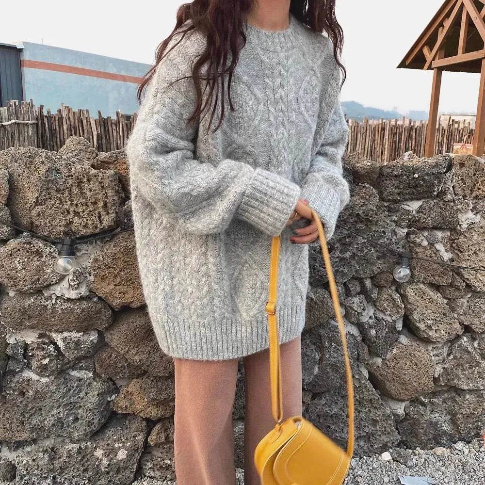 Autumn Winter Twist Knitted Pullover Sweater for WOMEN - EX-STOCK Canada