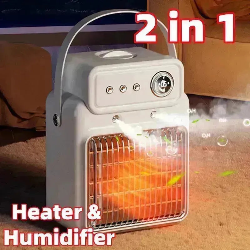2 en 1 Humidificateur de salle de maison intérieure et chauffeur d'espace soufflant à air chaud