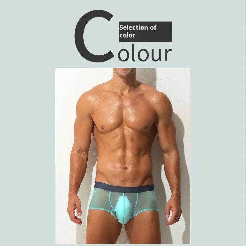Underwear Men's Boxers Brief Ultra-thin Transparent Ice Silk Low Waist - EX-STOCK Canada