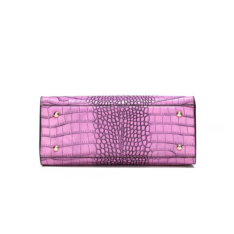 Crocodile Pattern New Fashion 3 in 1 cooperate Work leather Handbag - EX-STOCK Canada