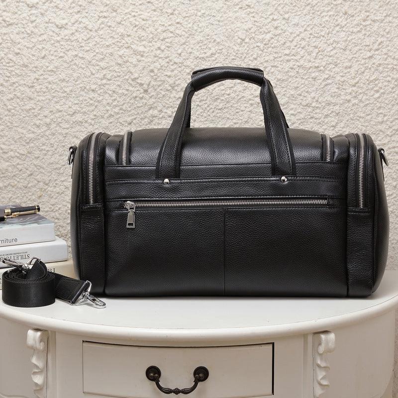 Leather Men's Hand-held Large-capacity Short-distance Travel Bag | EX-STOCK Canada