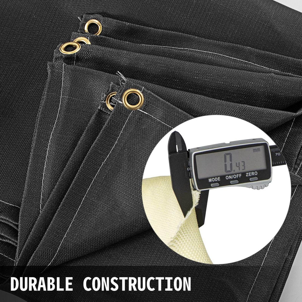 8 X 10 Ft Welding Blanket Black Fiberglass Blanket Portable Fiberglass Fire Retardant Blanket Welding Mat Welding Fireproof Thermal Resistant Insulation With Carry Bag - EX-STOCK Canada