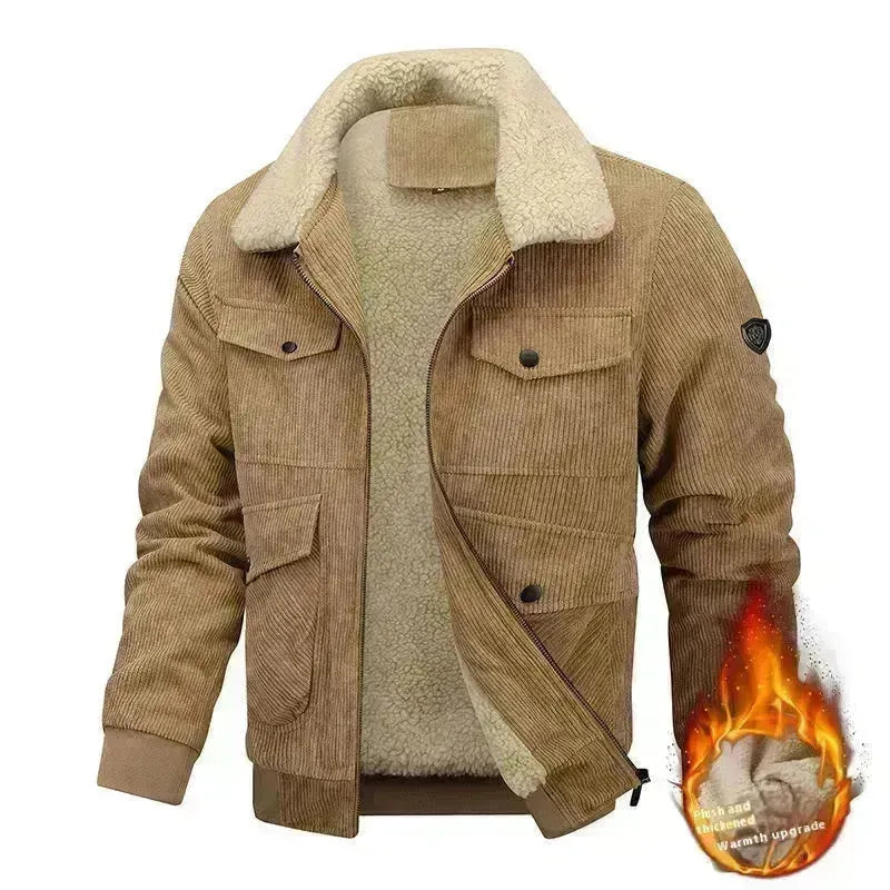 Veste en molleton de revers d'hiver avec poches