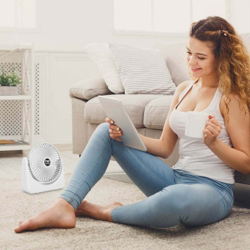 6.5in Desk Fan USB Powered 2 Speeds Table Cooling Fan Tilt Quiet Desktop Fan For Bedroom Office - EX-STOCK Canada