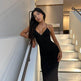 Halter neck Spaghetti Backless Butterfly Design Spring Summer long dress - EX-STOCK Canada