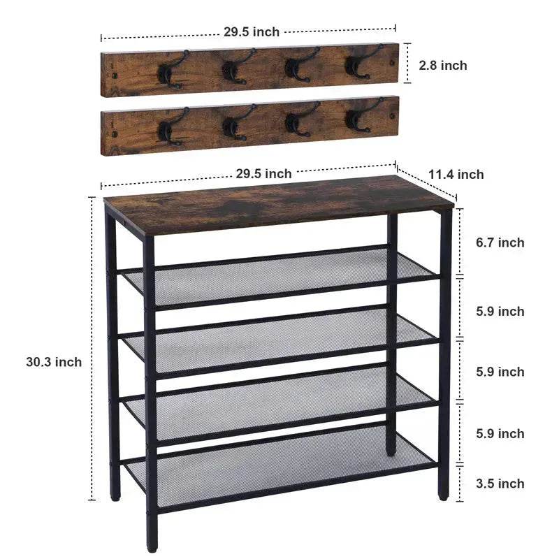 4-tier Shoe rack for entryway - EX-STOCK Canada