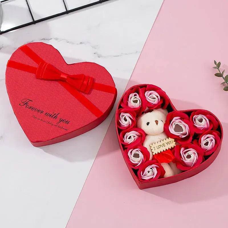 Heart-shaped Rose Red Gift Box New Year Christmas Gift Box Valentine's Day Christmas Gift Mother's Day Birthday Gift - EX-STOCK Canada