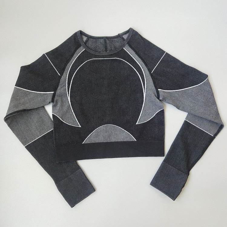 Women Tight Long Sleeve Fitness Workout Yoga Running Gym Crop top - EX-STOCK Canada