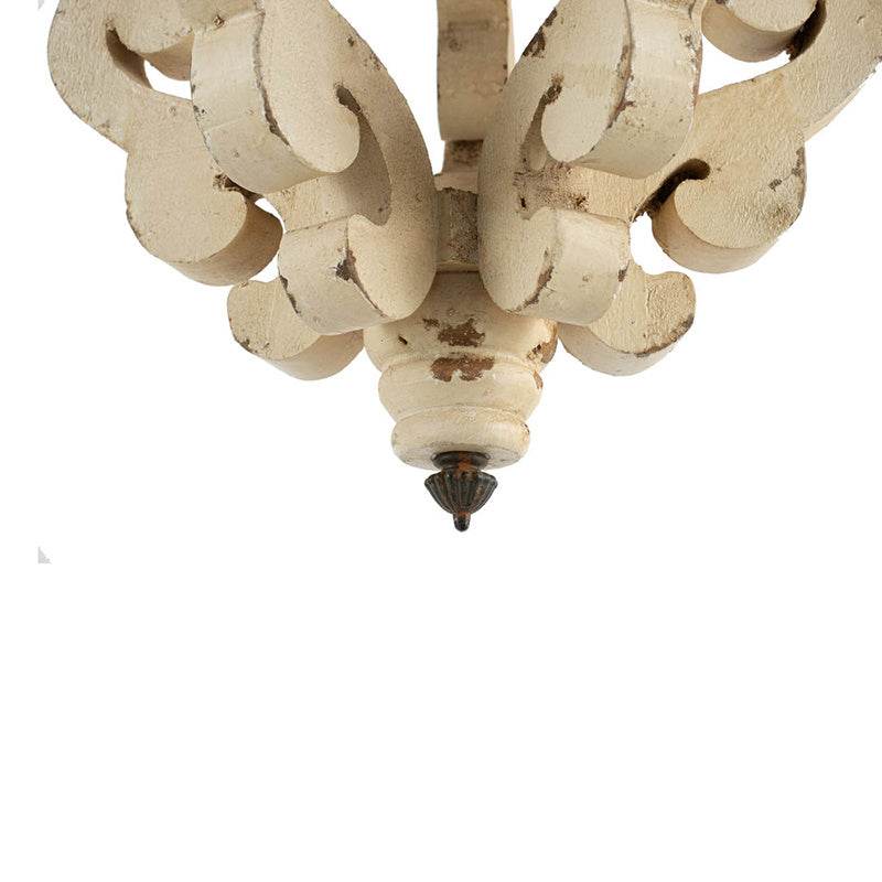 Farmhouse Chandelier, Dilapidated White Chandelier French Country Wood Chandelier For Living Room Foyer, Bulb Not Included - EX-STOCK Canada