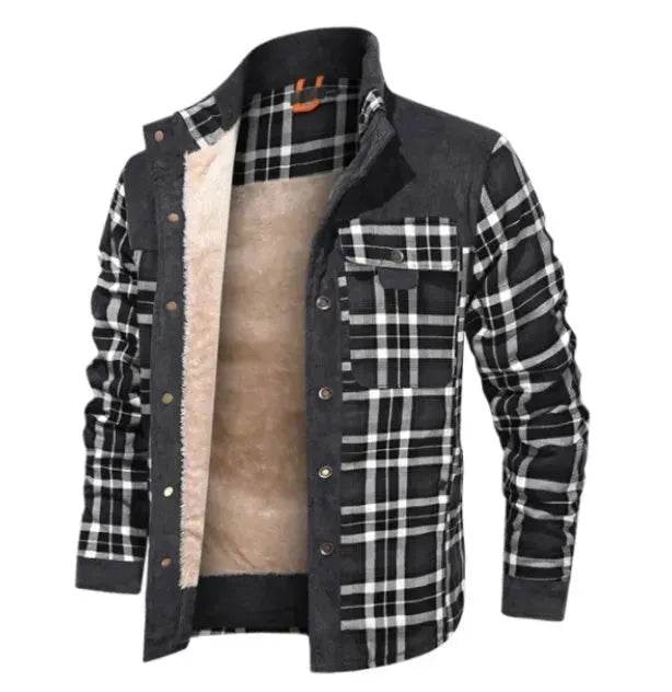 Autumn Winter Men's Cotton Coat with Fleece Lining - EX-STOCK Canada