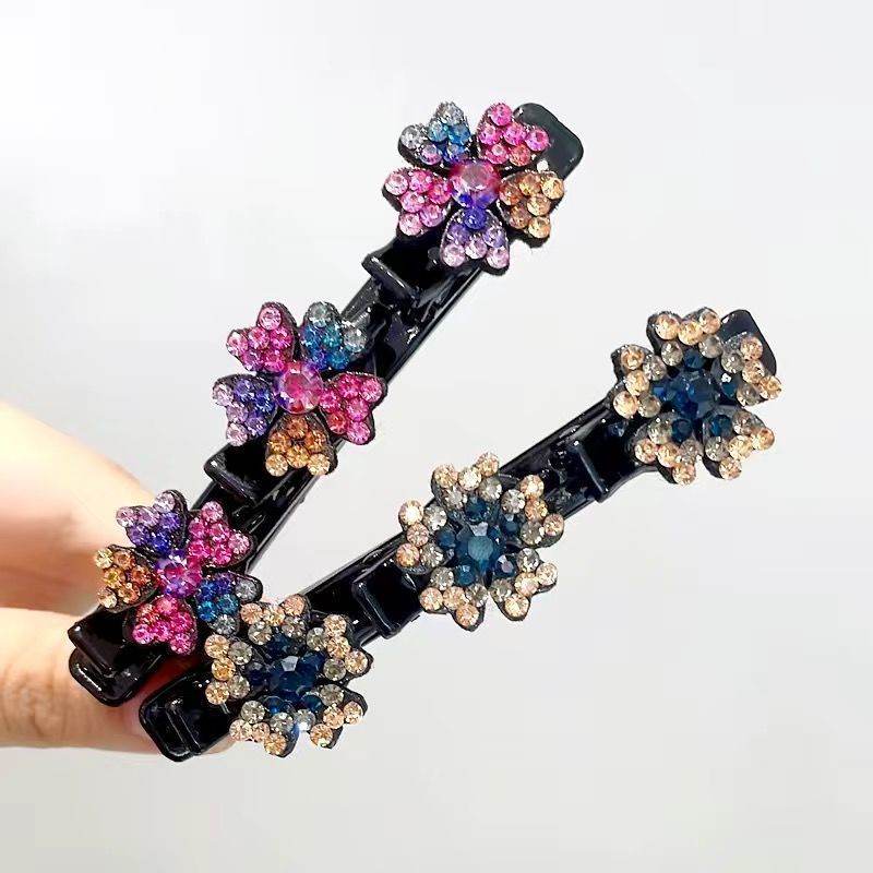 Girls Floral Rhinestone Bling Hair clip Hair Accessories - EX-STOCK Canada