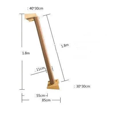 Solid Wood Large Cat Climbing Frame Cat Litter Cat Tree One Cat Shelf - EX-STOCK Canada