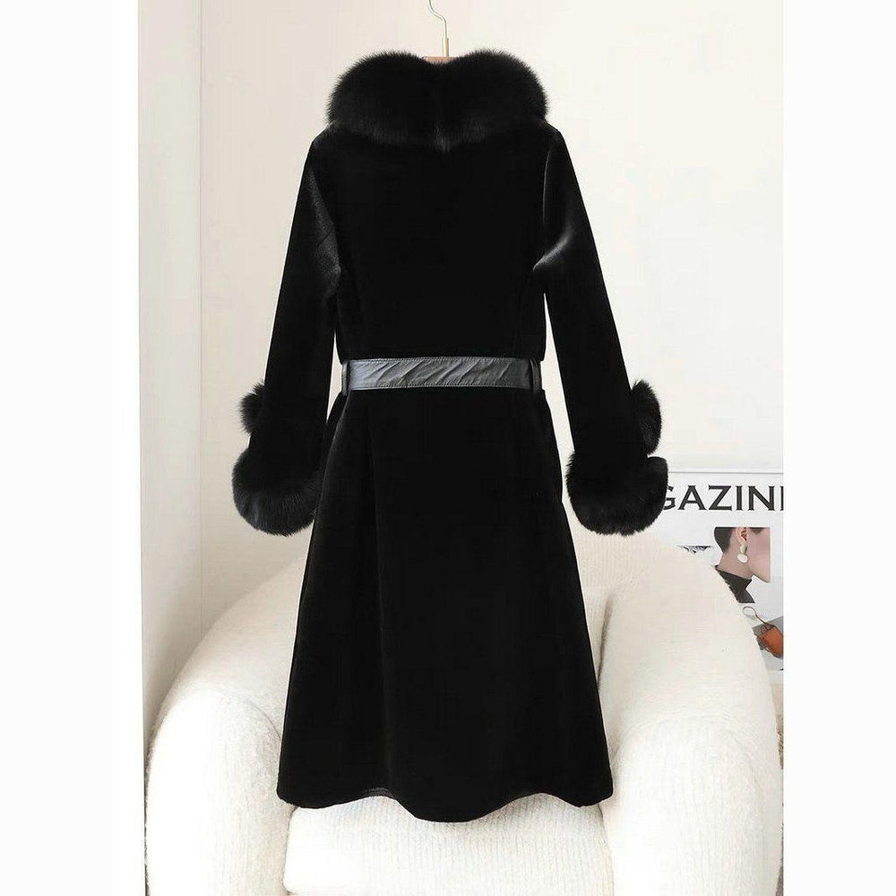 Cappotto Finto Visone Rinforzato Con Ampio Colletto In Pelliccia Per Donne - EX-STOCK Canada