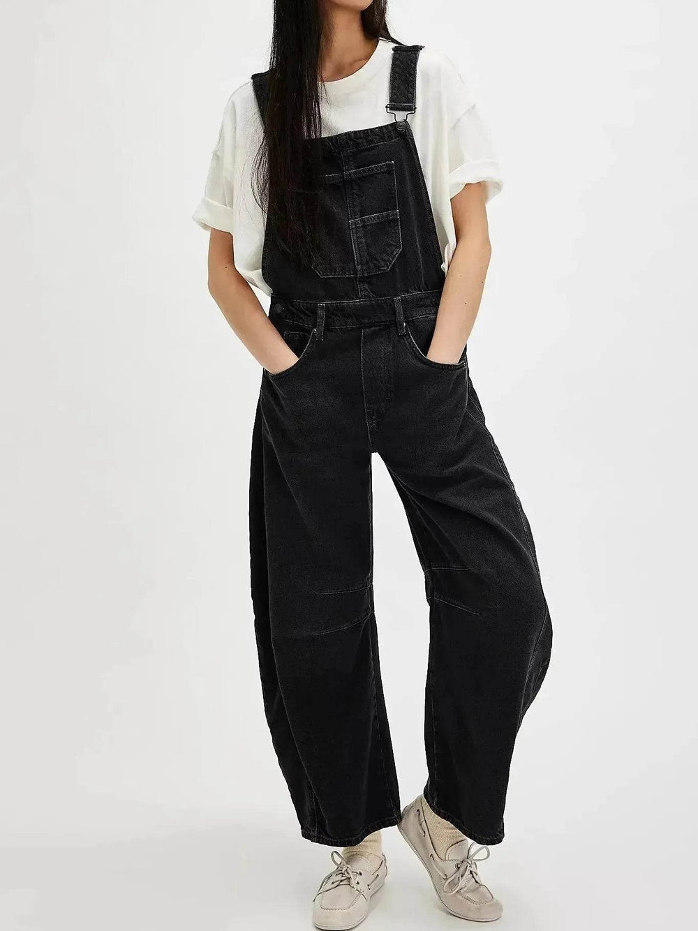 Casual Loose Denim Overalls Street Jeans Jumper Pant Denim Jumper for Women - EX-STOCK Canada