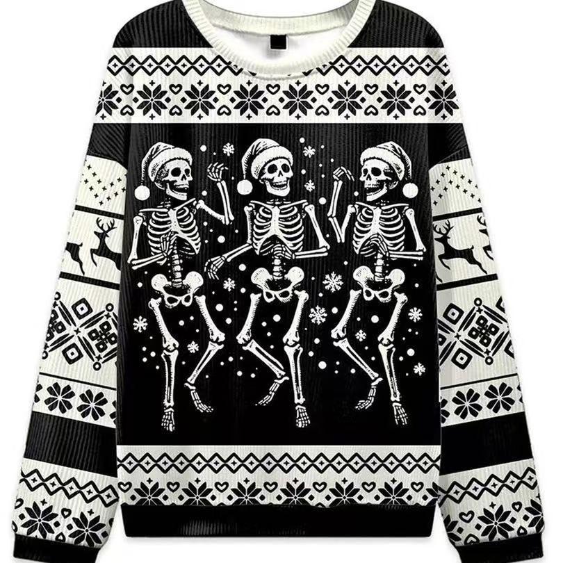 Christmas Cat Hat Snowflake Print Women's Round Neck Sweatshirt EX-STOCK Canada