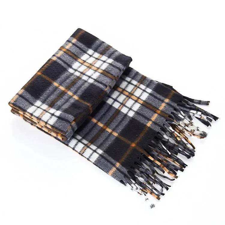 Handmade Autumn And Winter Velvet Fleece Plaid Scarf - EX-STOCK Canada