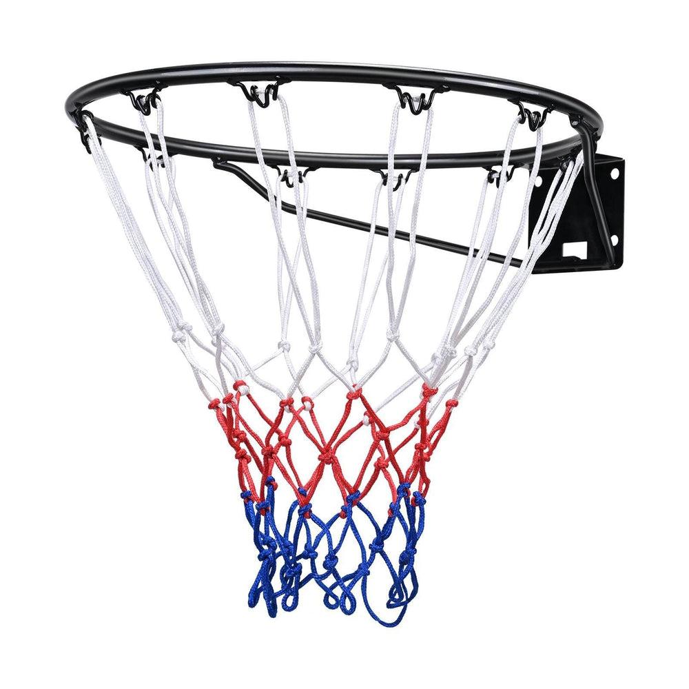 Basketball Rim, Wall Door Mounted Basketball Hoop, Heavy Duty Q235 Basketball Flex Rim Goal Replacement With Net And Double Spring, Standard 18 Indoor Outdoor Hanging Hoop For Kids Adults - EX-STOCK Canada