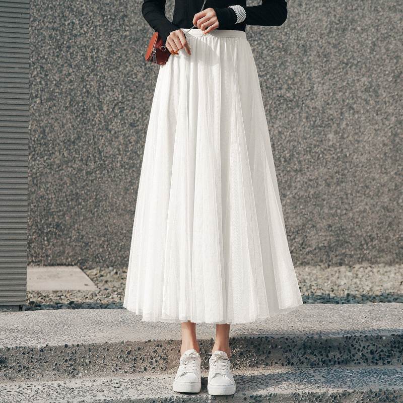 Pleated Mesh Midi Skirt – Women's Prairie Swing Skirt - EX-STOCK Canada