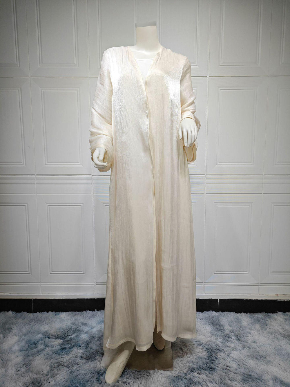 Robe musulmane Dubaï Vêtement extérieur Robe en soie brillante - EX-STOCK Canada